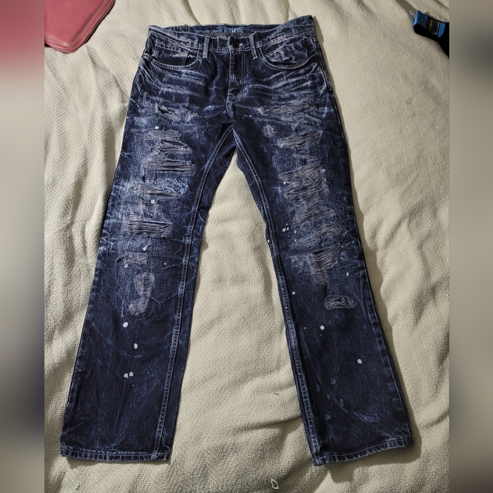 Jordan Craig Legacy Edition Collins Factory Dest. Denim Jeans 32/32*